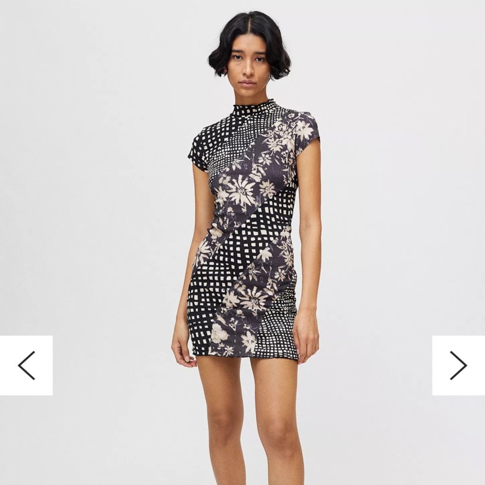 UO Nina Spliced Bodycon Mini Dress